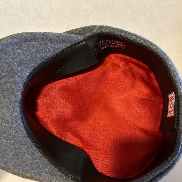 GREEK Sz M 7 1/8 Gray Wool Fisherman's Cap Made in Greece - Picture 6 of 8